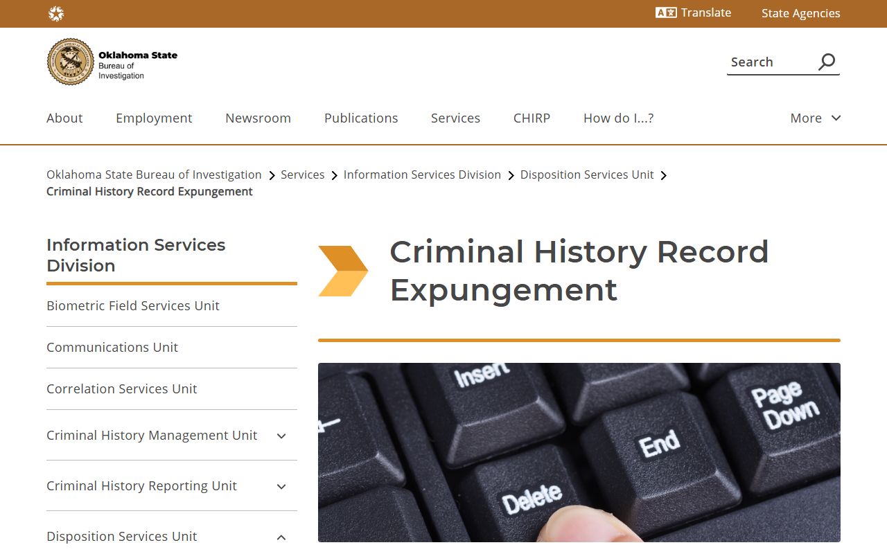 OSBI expungement guidance for Rogers County criminal court records